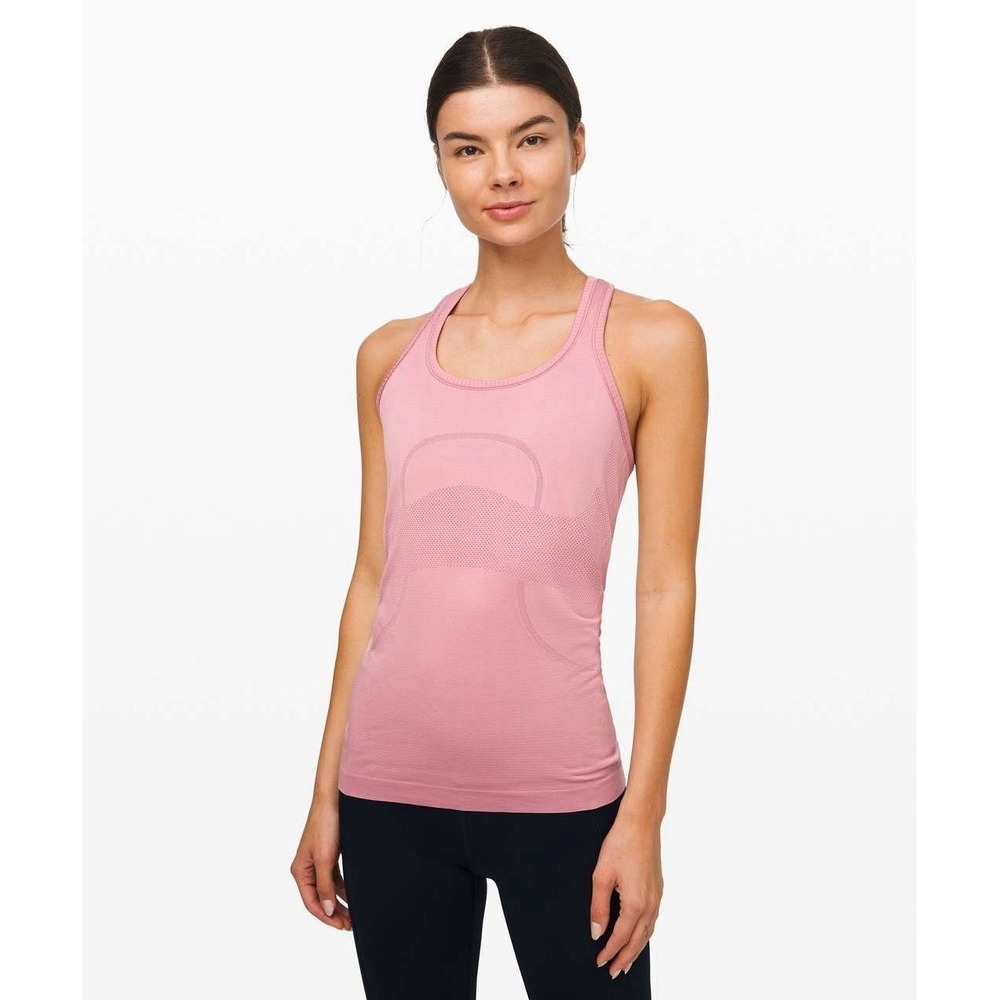 2PC -Lululemon Swiftly Tech Racerback Tank Pink Taupe, Get Set Bra Deep Luxe 4 - Picture 5 of 8
